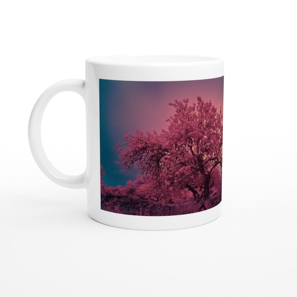 Taza personalizable (fotografía infrarroja) - Taza de cerámica blanca de 11 oz