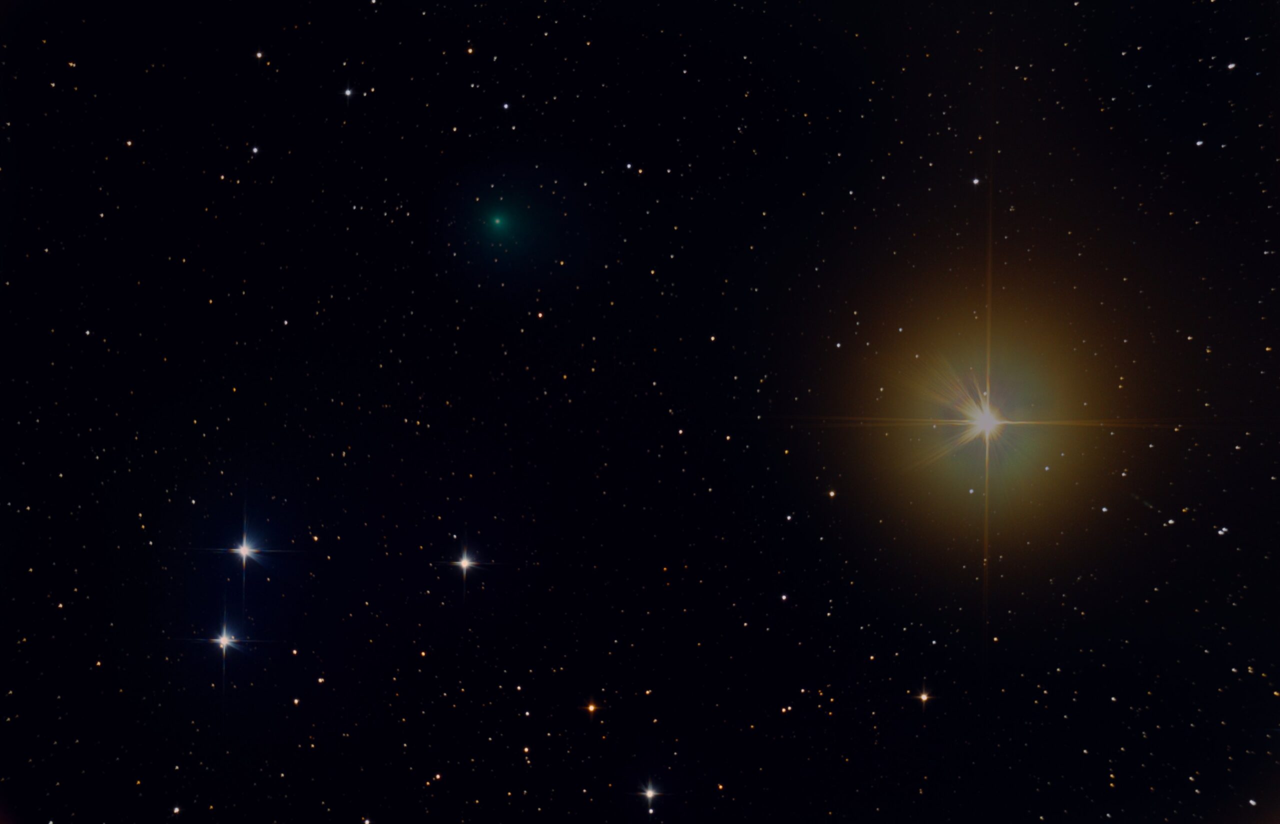 Cometa 144p Kushida y Aldebaran